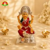 Pure Silver Plated Lakshmi Devi Idol for Pooja & Temple Decor