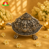 Pure Silver Plated Sri Chakram on Tortoise with Ashta Lakshmi for Vastu & Prosperity