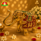 Premium Gold Plated Meenakari Elephant Idol for Vastu & Spiritual Decor