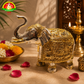 Premium Gold & Silver Plated Elephant Idol for Lakshmi Pooja & Home Decor