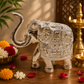 Pure Silver Plated Elephant Idol for Lakshmi Pooja & Home Decor