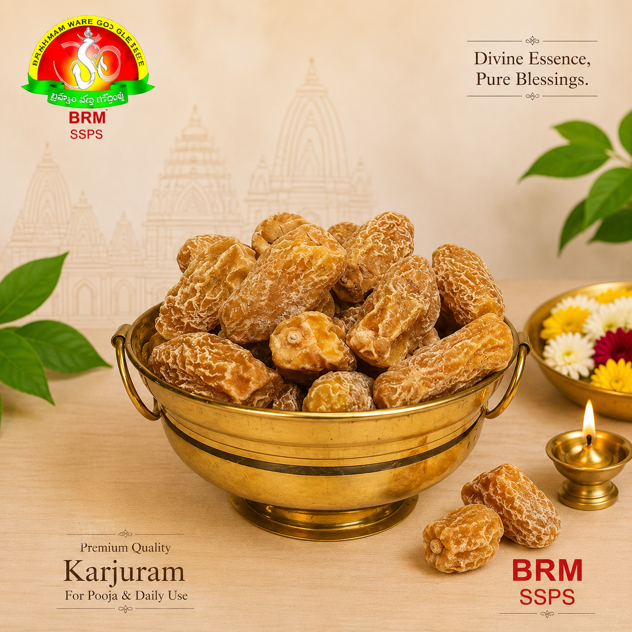 Premium Dry Dates (Karjuram) for Pooja – Fresh & Natural