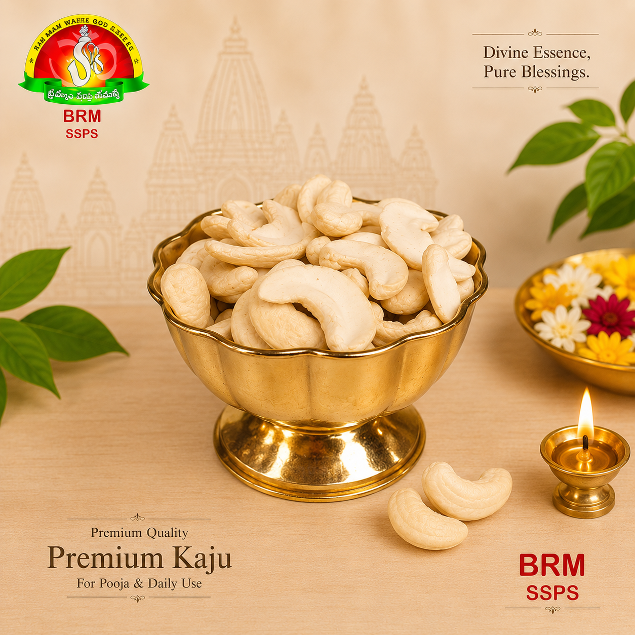 Premium Kaju (Cashew Nuts) for Pooja, Prasadam & Daily Use – Fresh & High Quality