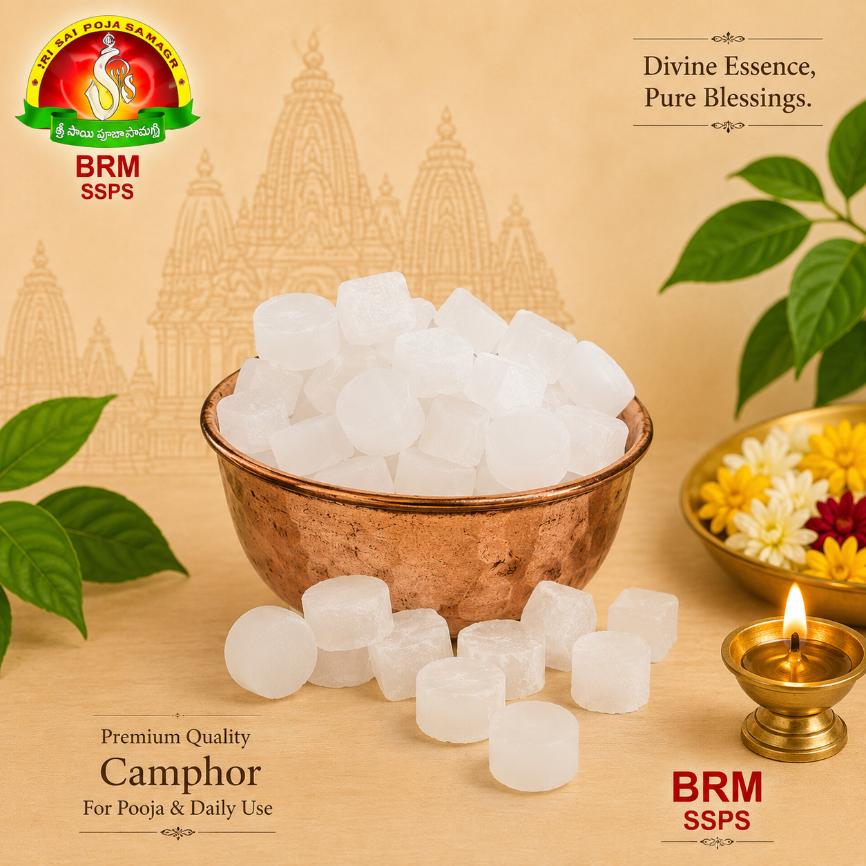 Pure Karpuram (Camphor) for Aarti & Pooja – Clean Burning & Strong Aroma