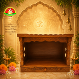 Wooden Mandiram Without Doors –18 × 24 × 12 inch  Pooja Temple