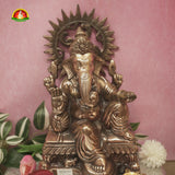 Premium Black Metal Ganesh Idol  -14inch – Lightweight & Easy Maintenance Decorative Murti