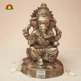 Premium Black Metal Ganesh Idol –12inch Elegant Ganesha Statue for Home Décor & Pooja