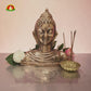 Premium Black Metal Buddha Face Idol – 14inch Elegant Spiritual Home Décor Statue