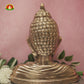 Premium Black Metal Buddha Face Idol – 14inch Elegant Spiritual Home Décor Statue