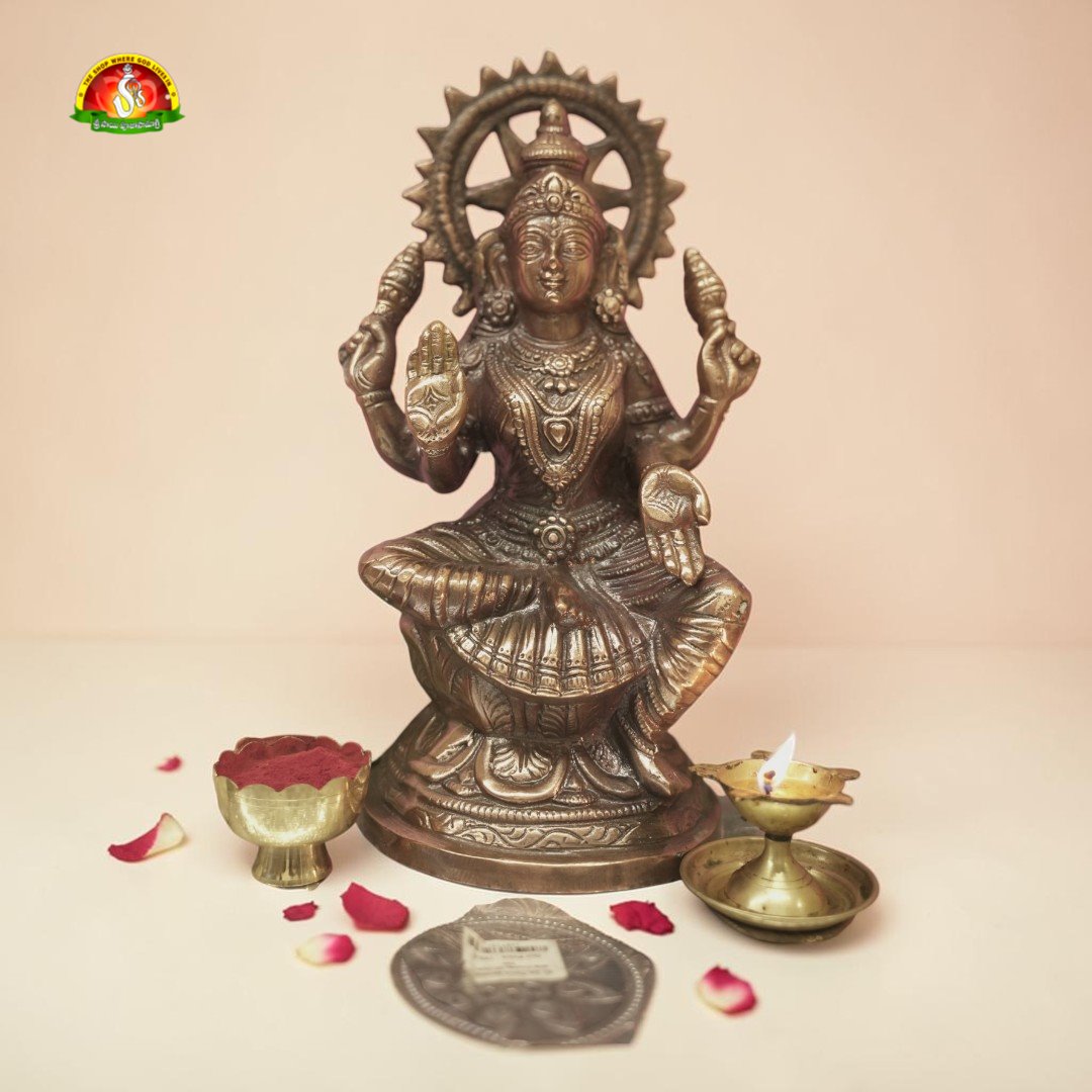 Premium Black Metal Lakshmi Devi Idol – 12inch Elegant Goddess Statue for Home Décor & Pooja