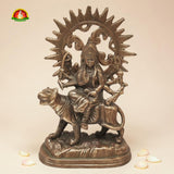 Premium Black Metal Durga Matha Idol – 10inch  Elegant Goddess Durga Statue for Home Décor & Pooja