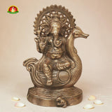 Premium Black Metal Ganesh Idol – 12inch Elegant Ganesha Statue for Home Décor & Pooja