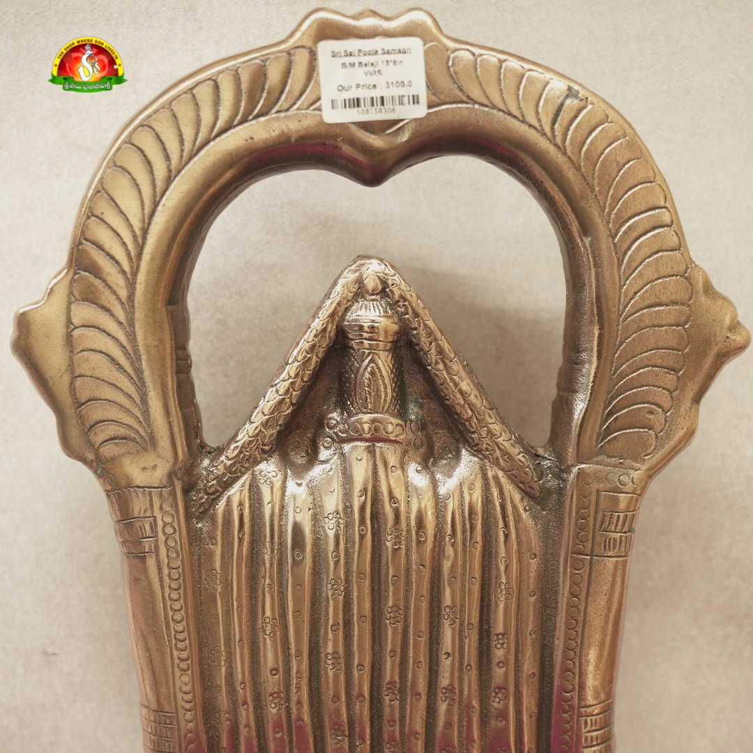 Premium Black Metal Balaji Idol – 15inch  Elegant Tirupati Balaji Statue for Home Décor & Pooja