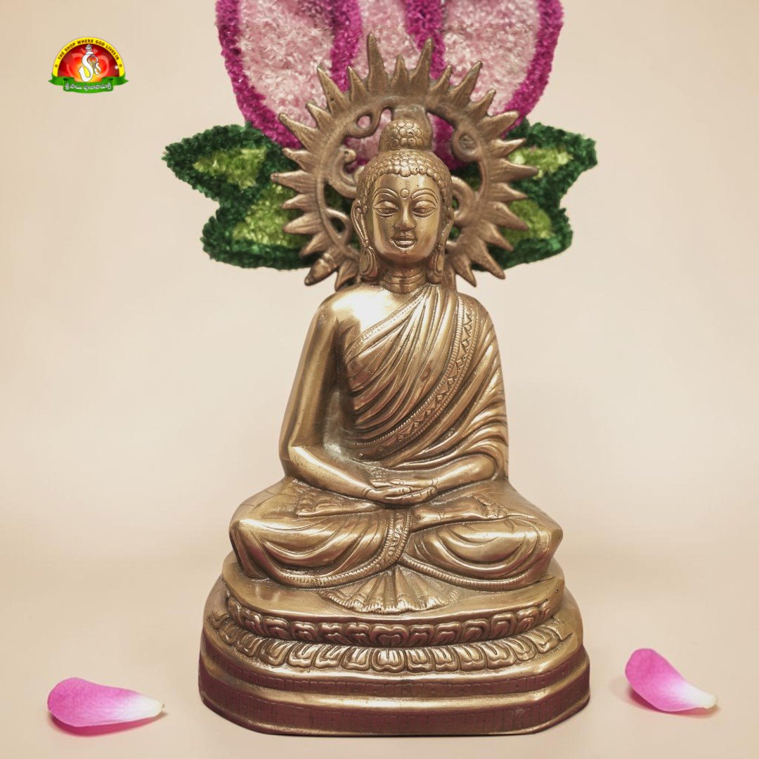 Premium Black Metal Buddha Idol –15inch  Elegant Spiritual Home Décor Statue