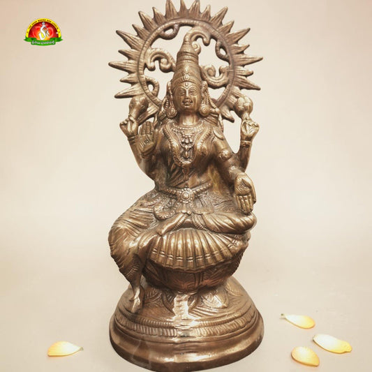 Premium Black Metal Lakshmi Devi Idol – Elegant Goddess Statue for Home Décor & Pooja