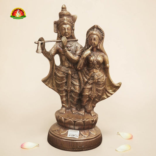 Premium Black Metal Radha Krishna Idol – 18inch  Elegant Spiritual Décor for Home & Pooja