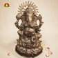 Premium Black Metal Ganesh Idol – 24inch Large Decorative Ganesha Statue for Home & Office