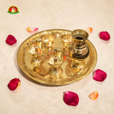 Premium Brass Pooja Thali – Traditional Brass Plate for Daily Pooja & Rituals