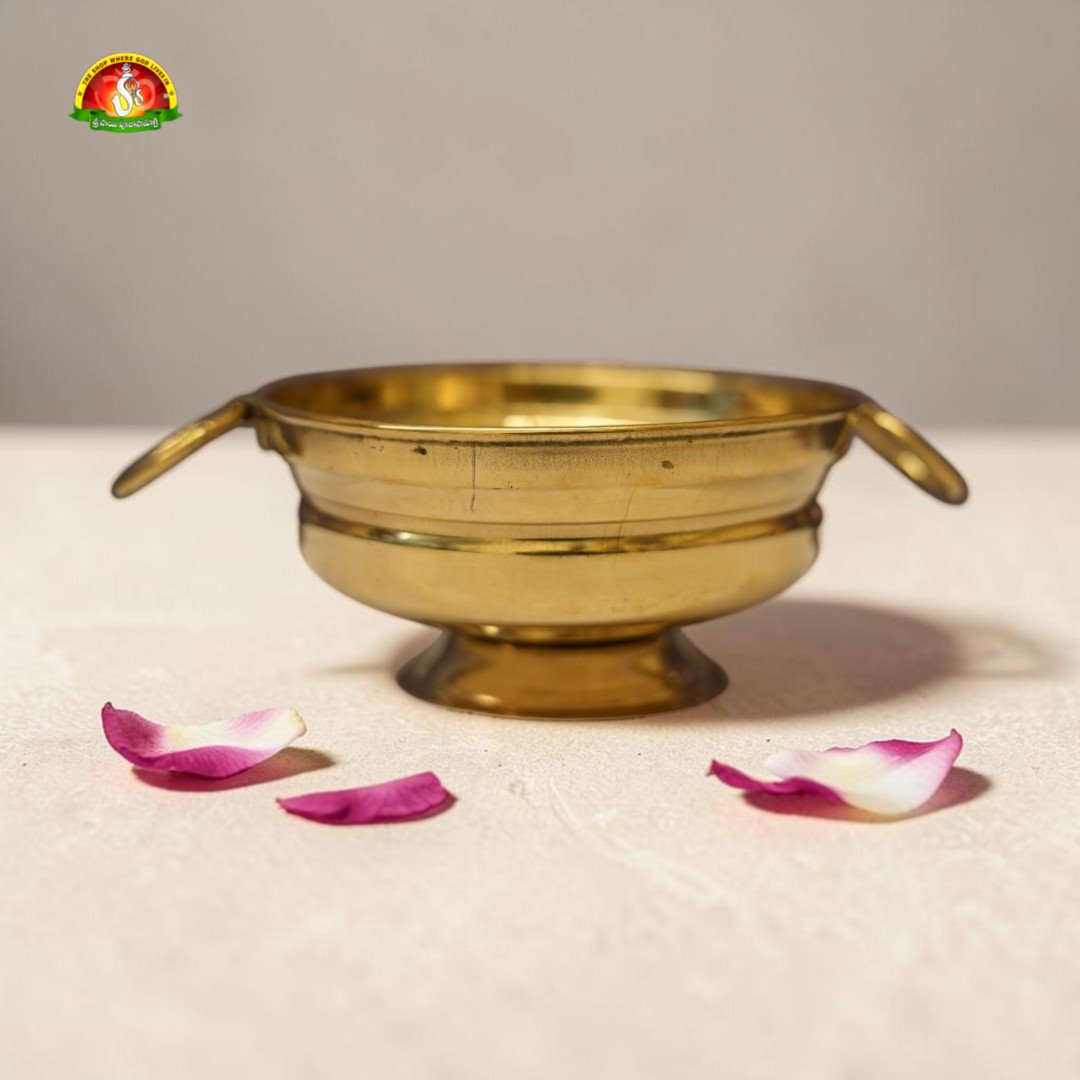 Traditional Brass Bowl  – Elegant Pooja & Kitchen Utility Bowl