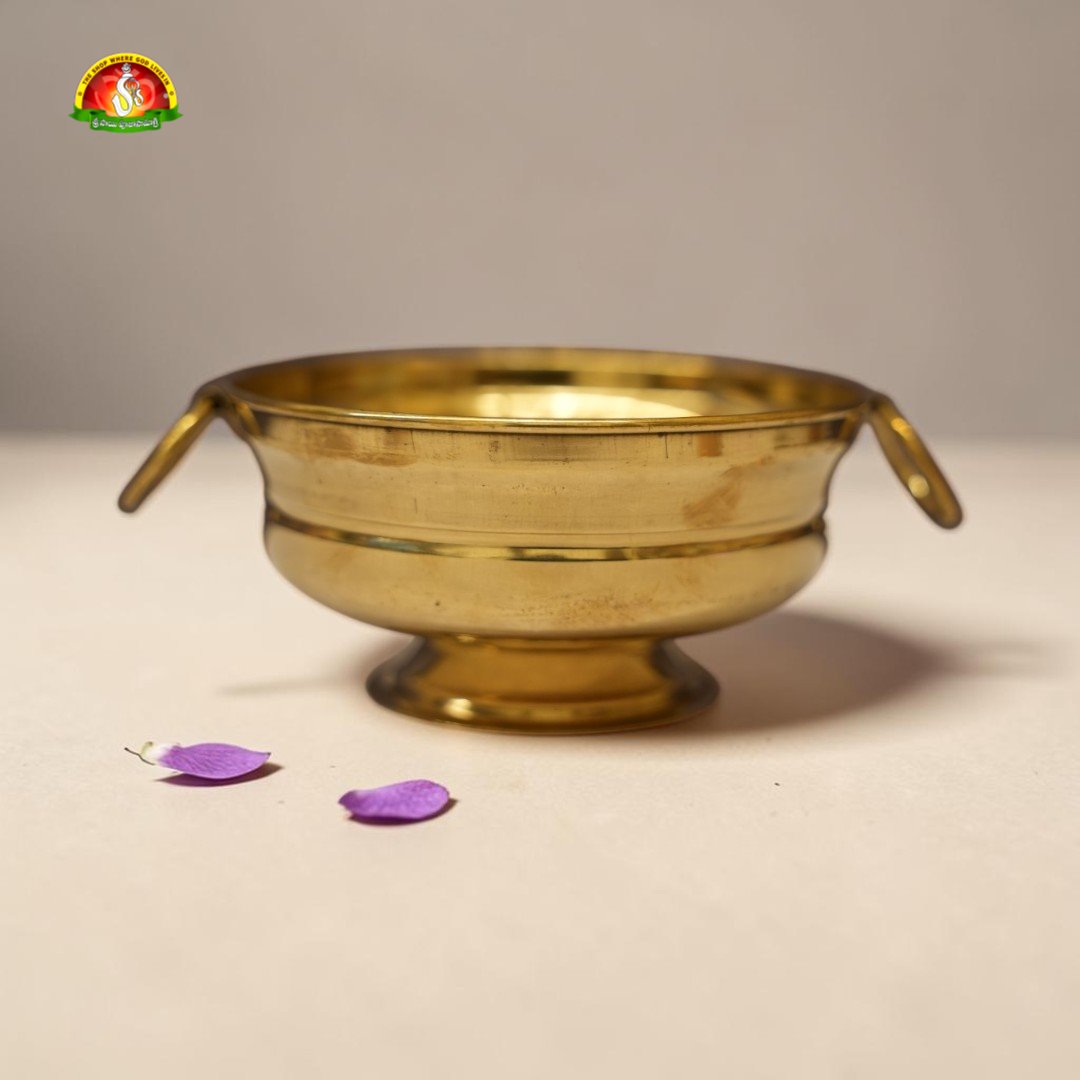 Traditional Brass Bowl  – Elegant Pooja & Kitchen Utility Bowl