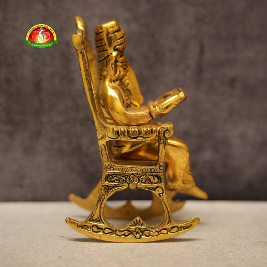 Premium Metal Chair Ganesh Idol – Elegant Ganesha Statue for Home Décor & Pooja