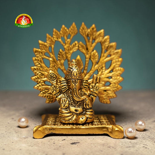 Premium Metal Tree Ganesh Idol – Elegant Spiritual Home Décor Statue