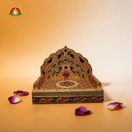 Meenakari Simhasanam for God Idols, Home Temple & Pooja Decor