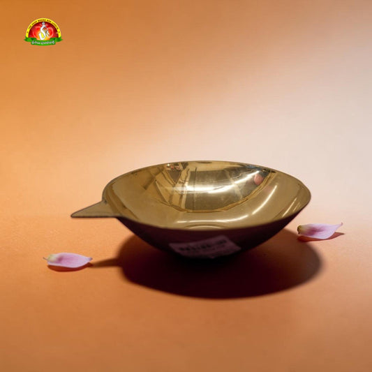 Brass Small Akanda Deepam for Daily Deeparadhana, Home Temple & Pooja