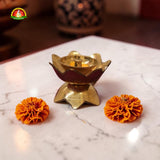 Brass Kamal Nanda Pyali Deepam for Pooja, Home Temple & Spiritual Decor