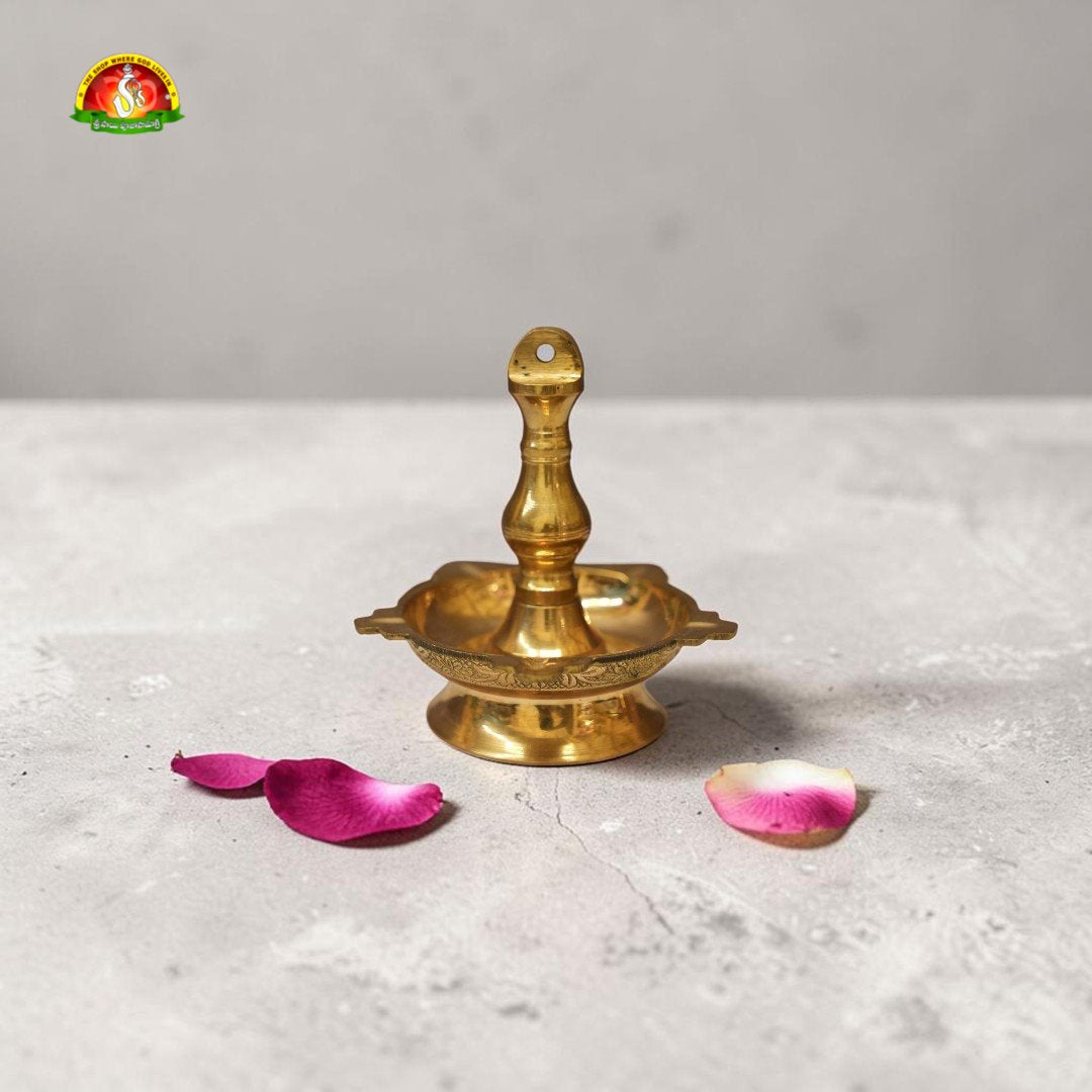 Brass Hanging Deepam (Latkan Deepam) for Pooja, Temple & Home Decor