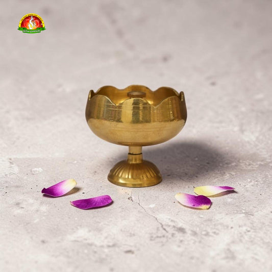 Brass Kamal Pyali Deepam for Pooja, Home Temple & Spiritual Decor