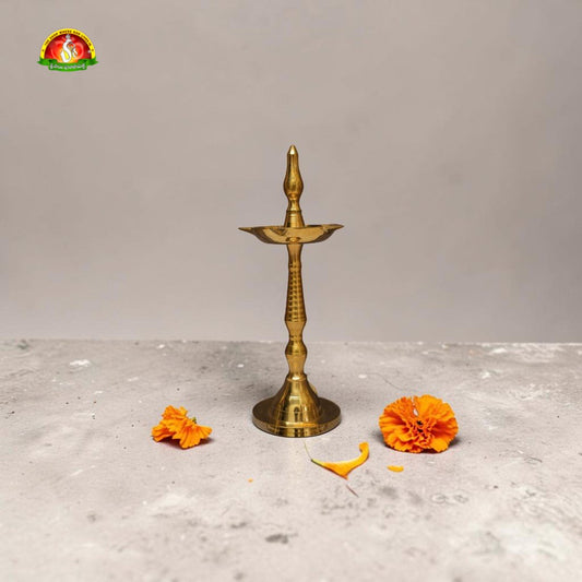Brass Kerala Fancy Deepam for Pooja, Temple & Spiritual Decor