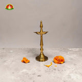 Brass Kerala Fancy Deepam for Pooja, Temple & Spiritual Decor