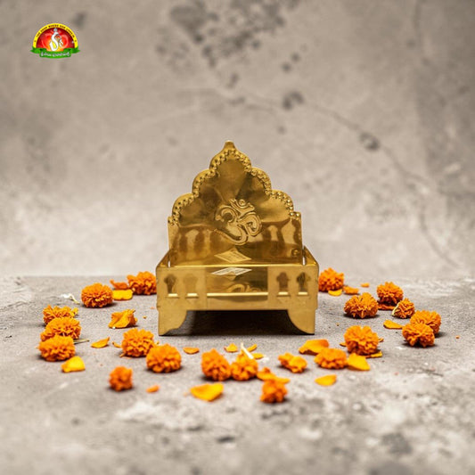 Brass Singhasan / Simhasanam for God Idols – 15.5 x 14.5 x 11 CM