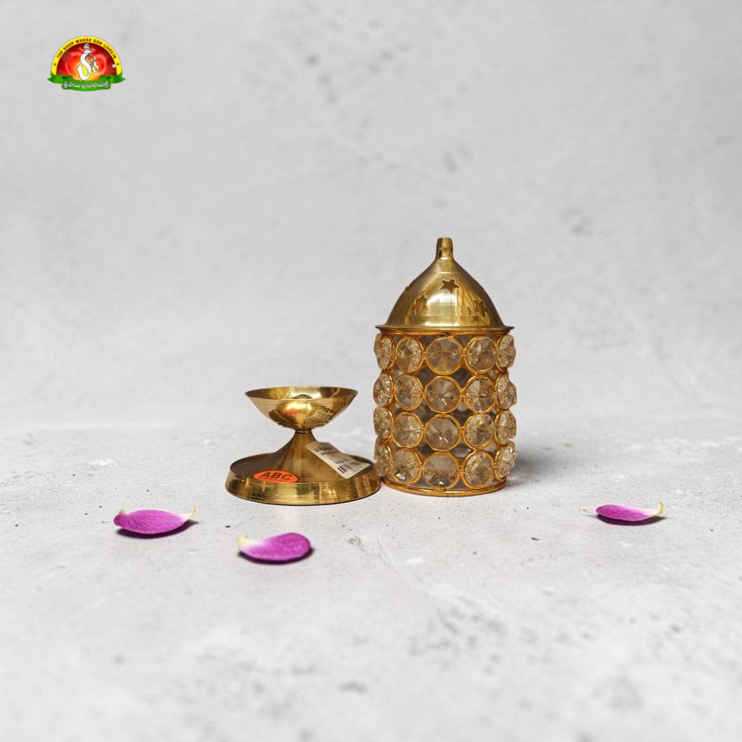 Brass Crystal Jyoti Deepam