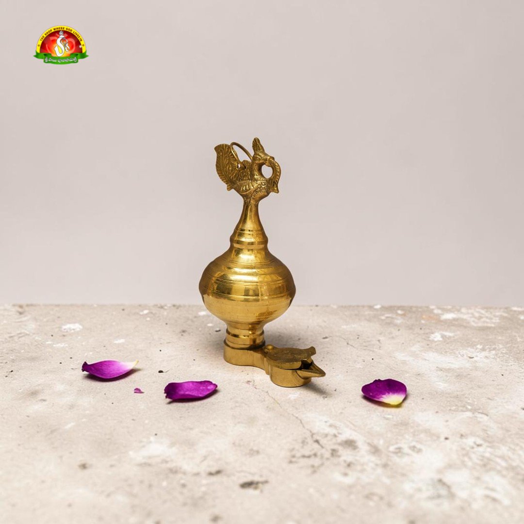 Traditional Brass Aman Deep Murgs Akhand Diya for Temples & Spiritual Decor