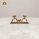 Brass Vertical 3 Step Deepam Pair for Pooja & Temple Decor