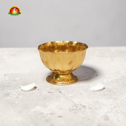 Brass Lotus Chandan Cup for Pooja, Festivals & Return Gifts
