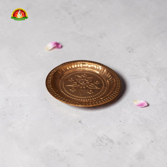 Copper Pooja Plate | 10gm Traditional Copper Plate