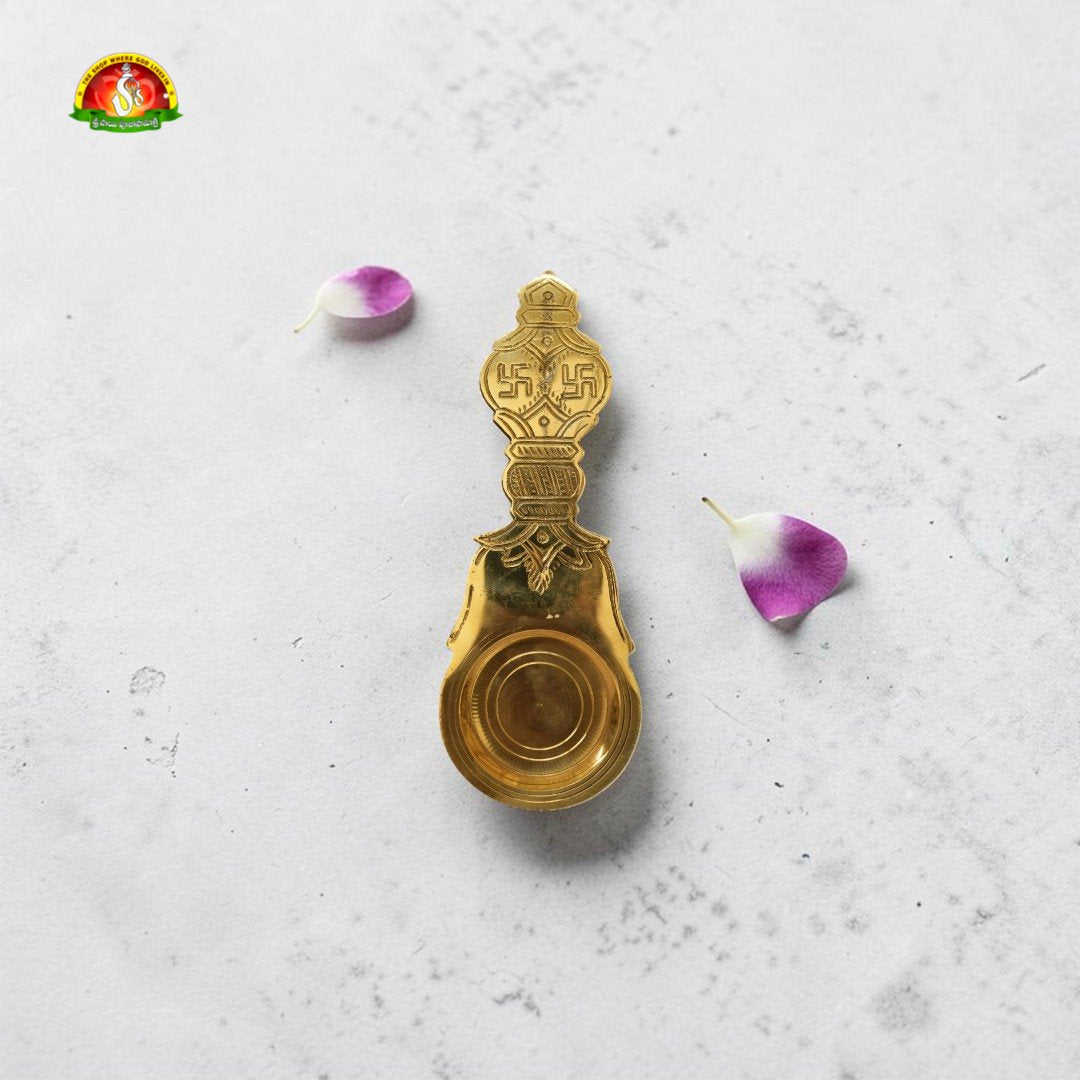 Brass Harathi – Traditional Brass Deepam for Pooja Rituals