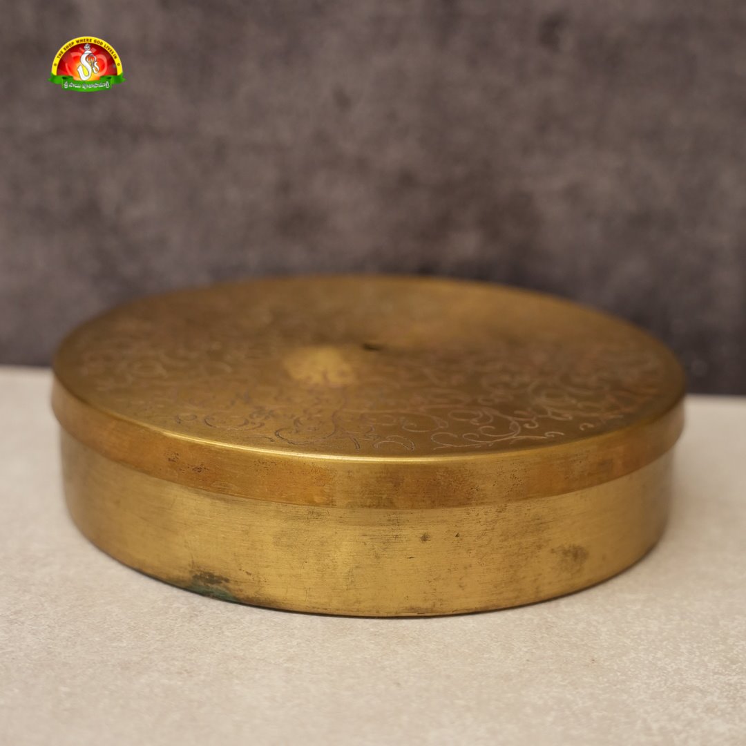 Brass Masala Box –  Traditional Spice Container