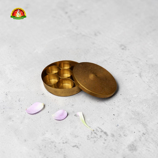 Brass Masala Box –  Traditional Spice Container