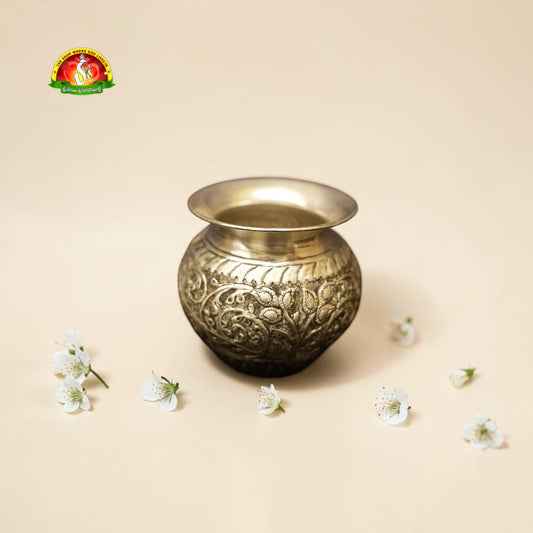 Premium German Silver Antique Lota Kalash for Pooja & Temple Use – Fine 1st Quality