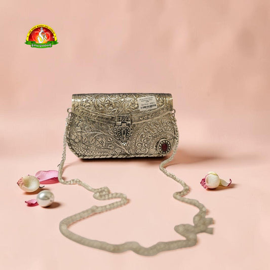 Premium German Silver Antique Purse/Hand bag Decorative  – Fine 1st Quality