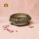 Premium German Silver Antique Ashta Lakshmi Urli Lotus Model – Fine 1st Quality