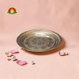 Premium German Silver Decorative Plate for Pooja & Serving – Fine 1st Quality
