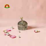Antique German Silver Decorative Storage Box with Velvet Interior | Jewelry & Kumkum Box