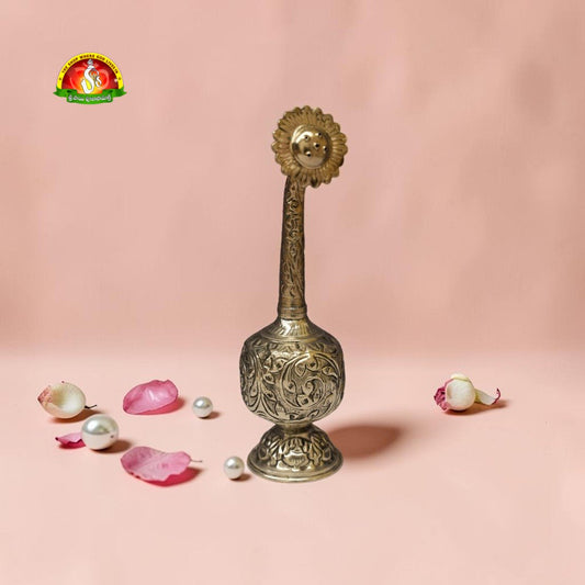 Premium White Metal Paneer Dhan (Rose Water Sprinkler) for Pooja & Weddings