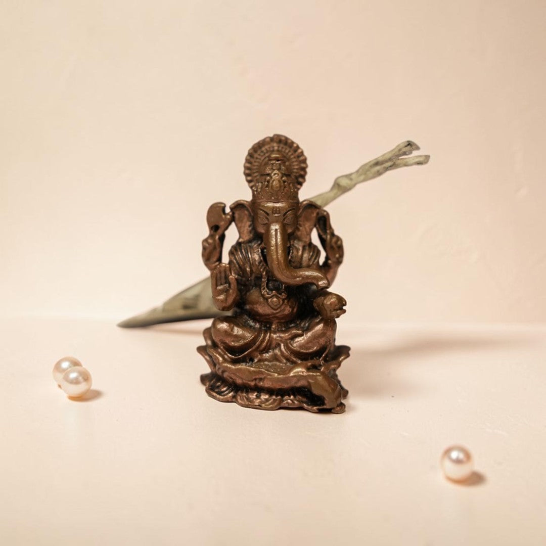 Panchaloha Ganesh Idol for Home Temple –  (4.5cm, 62g)