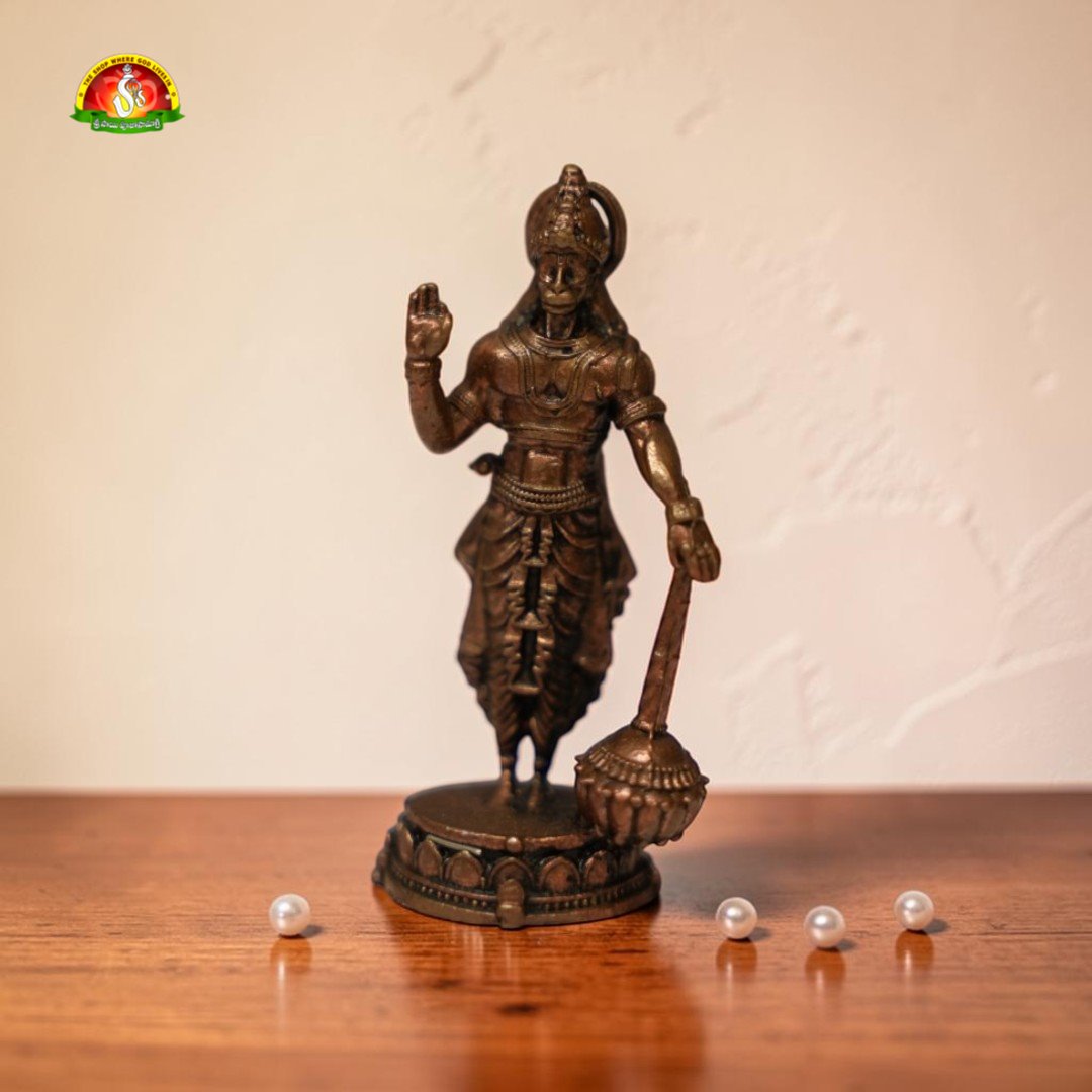 Panchaloha Hanuman Idol – Sacred Hanuman Swamy Murti for Pooja & Protection